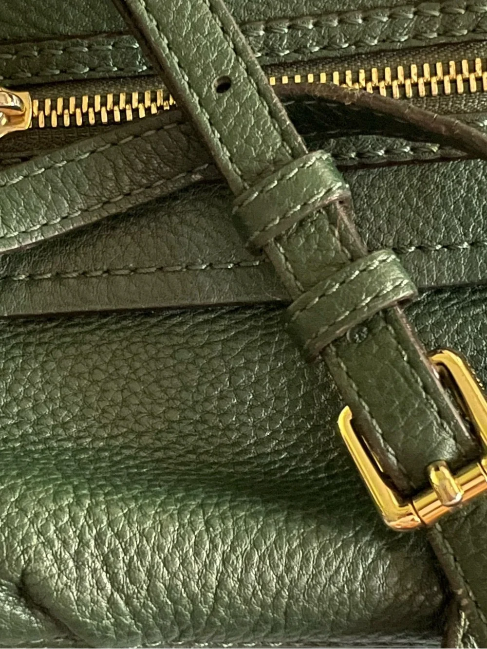 Michael Kors Gilmore Leather Crossbody Bag Forest Green